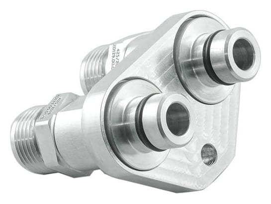 Adapter chłodnicy oleju skrzyni biegów ZF 8HP70 BMW Diesel + Nyple 18x1.5 AN10