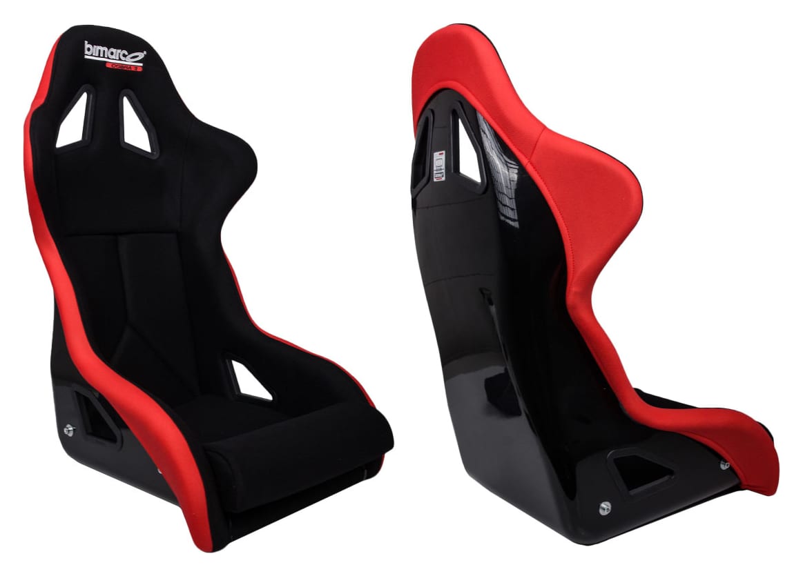 Fotel Sportowy Bimarco Cobra III Welur Black Red