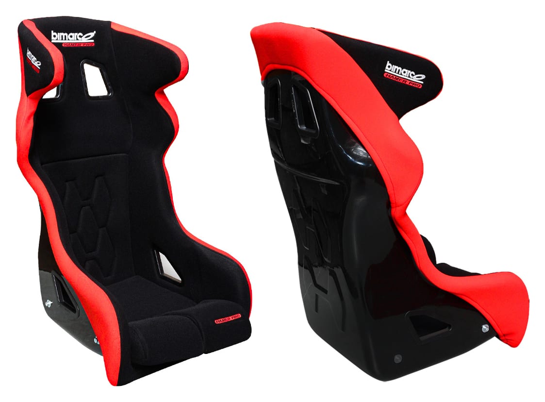 Fotel Sportowy Bimarco Hamer PRO Welur Red-Black FIA