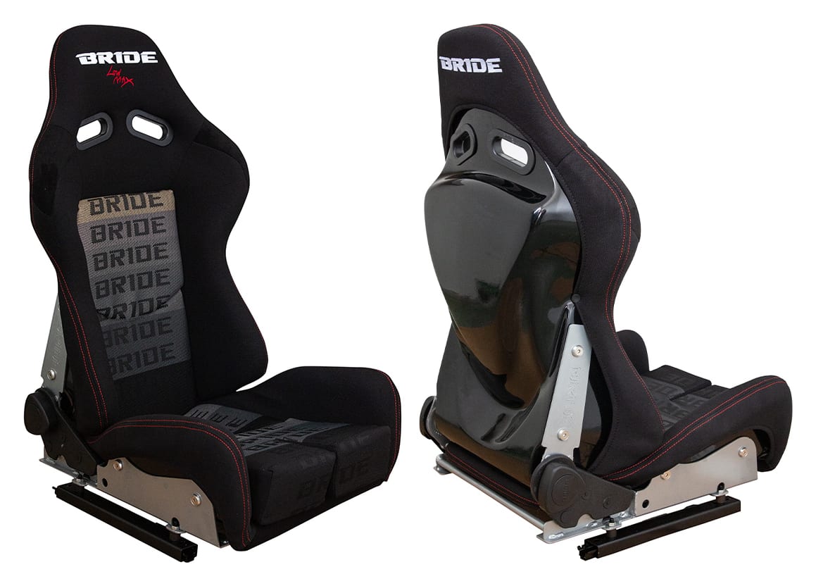 Fotel sportowy LOW MAX K608 Welur Bride Czarno-Szary