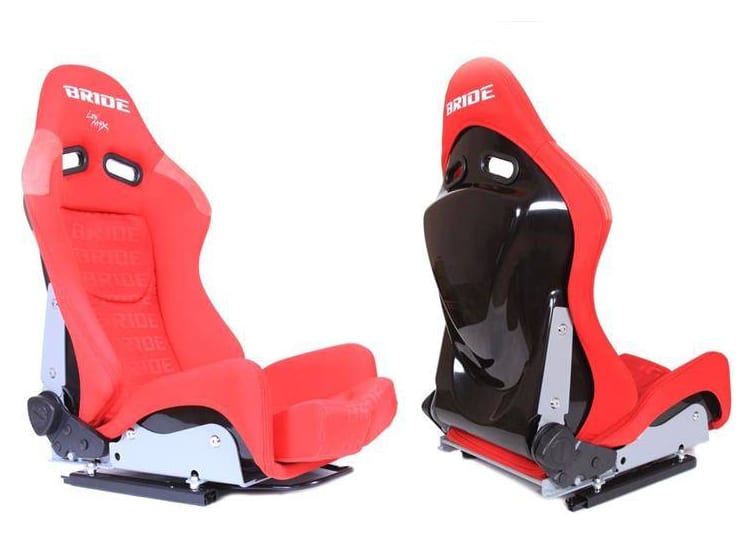 Fotel sportowy LOW MAX K608 Welur Bride Czerwony