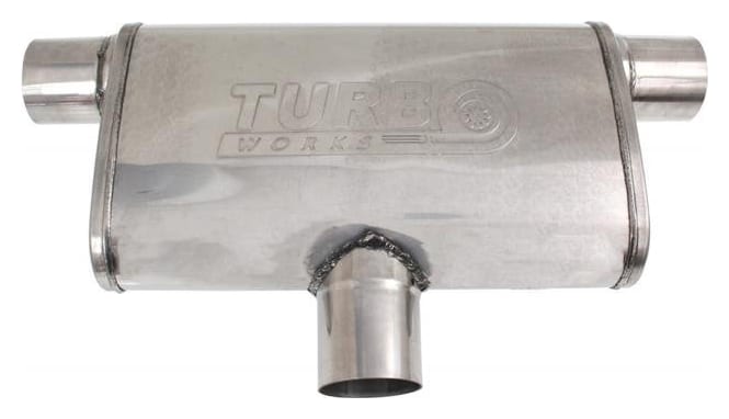 Tłumik Środkowy Tylny 3" (76mm) TurboWorks LT 304SS 355mm