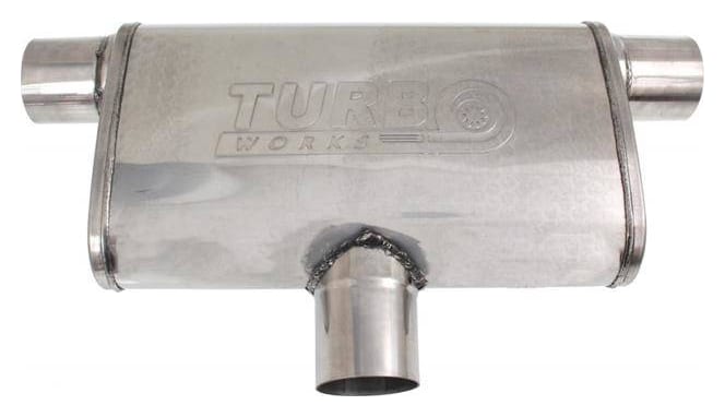 Tłumik Środkowy Tylny 3" (76mm) TurboWorks LT 409SS 355mm