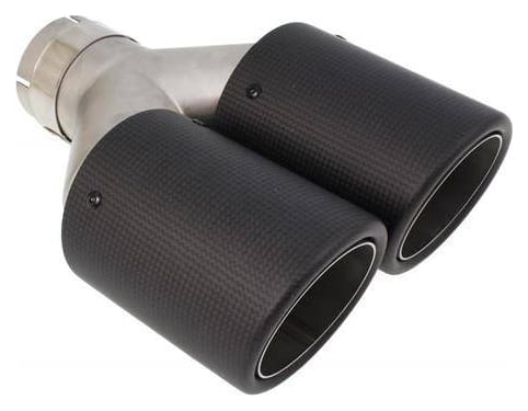 Końcówka tłumika 89mmx2 wejście 57mm Carbon Matt