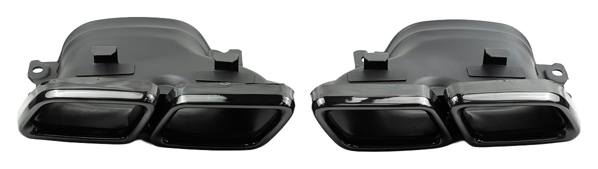 Końcówki tłumika Czarny MERCEDES C-Class W205 S205 A205 C205 GLE W166 C292 S-Class W222 przed liftem 2015-2018