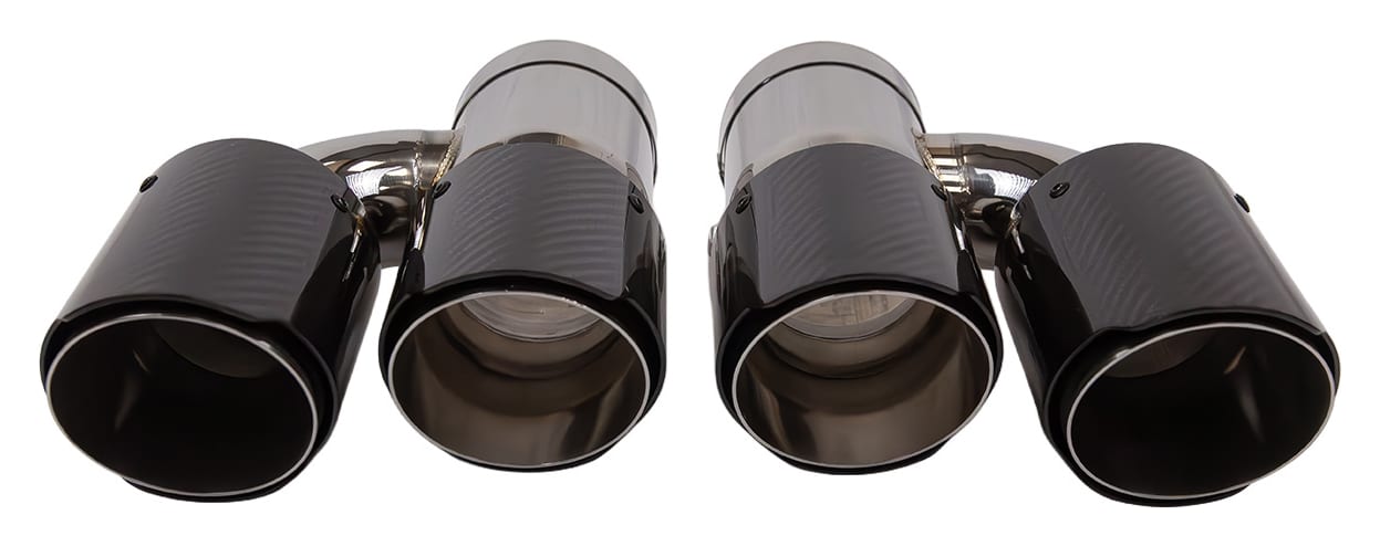 Końcówka Tłumika Typ:06 89mmx2 wejście 70mm Carbon Gloss Zestaw