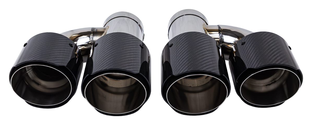 Końcówka Tłumika Typ:07 101mmx2 wejście 76mm Carbon Gloss Zestaw