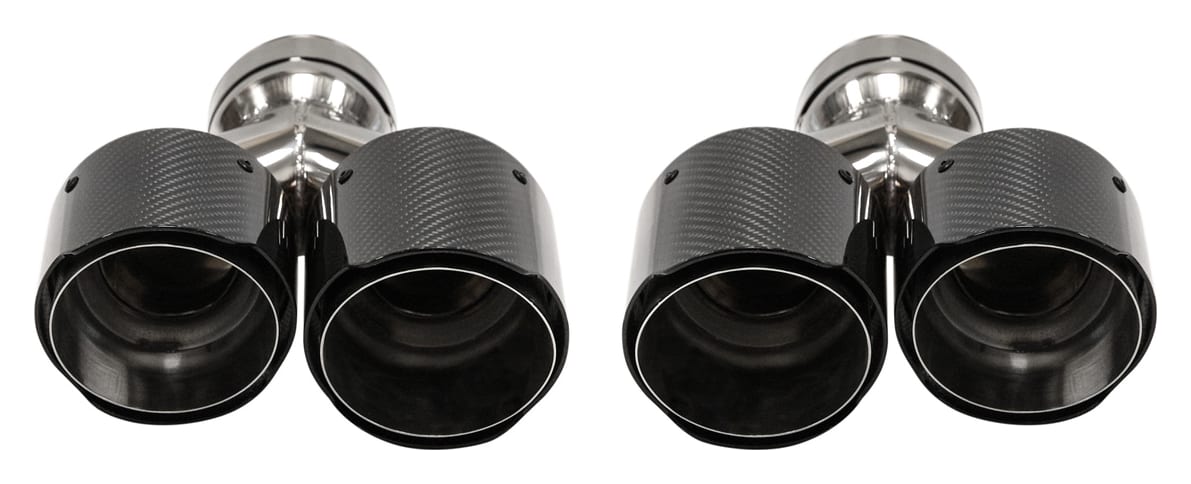 Końcówka Tłumika Typ:08 101mmx2 wejście 76mm Carbon Gloss Zestaw