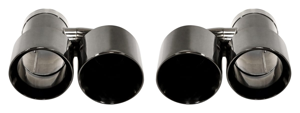 Końcówka Tłumika Typ:33 89mmx2 wejście 67mm Black Chrome Zestaw