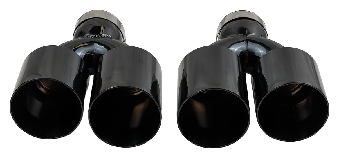 Końcówka Tłumika Typ:35 89mmx2 wejście 70mm Black Chrome Zestaw