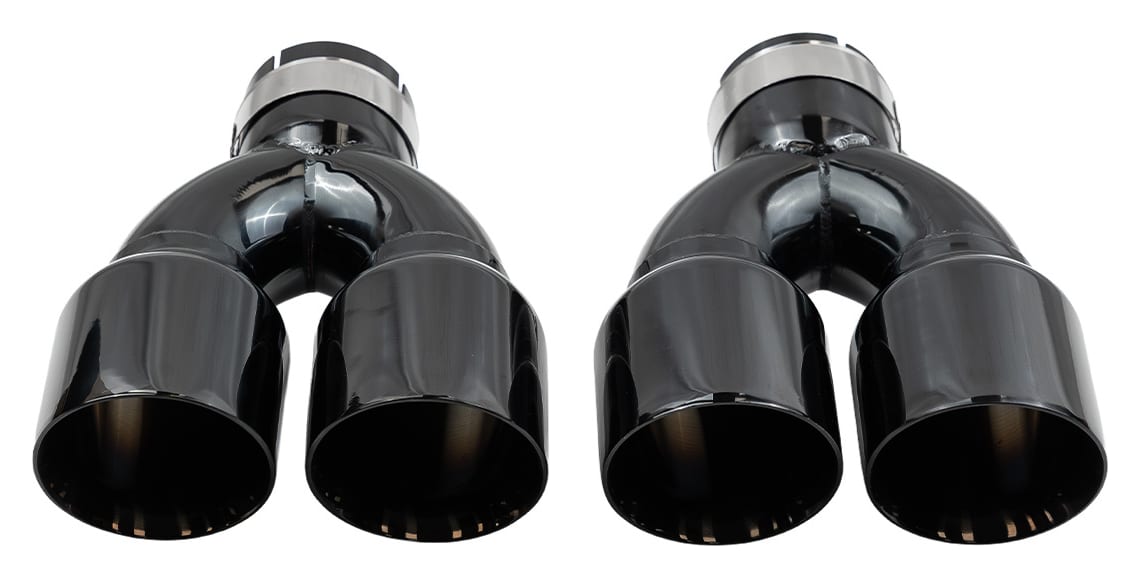 Końcówka Tłumika Typ:36 101mmx2 wejście 67mm Black Chrome Zestaw