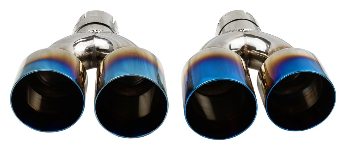 Końcówka Tłumika Typ:37 89mmx2 wejście 76mm Polerowana Burn Zestaw