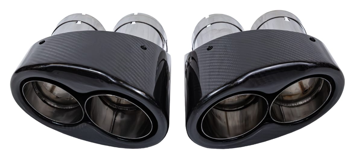 Końcówka Tłumika Typ:61 190mmx2 wejście 76mm Carbon Gloss Zestaw