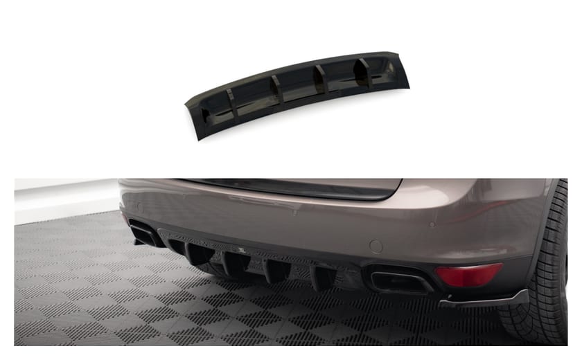 Dokładka Porsche Cayenne II Zderzak Tył Gloss Black