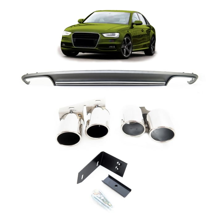 Dyfuzor Audi A4 B8 Facelift Tył z końcówkami