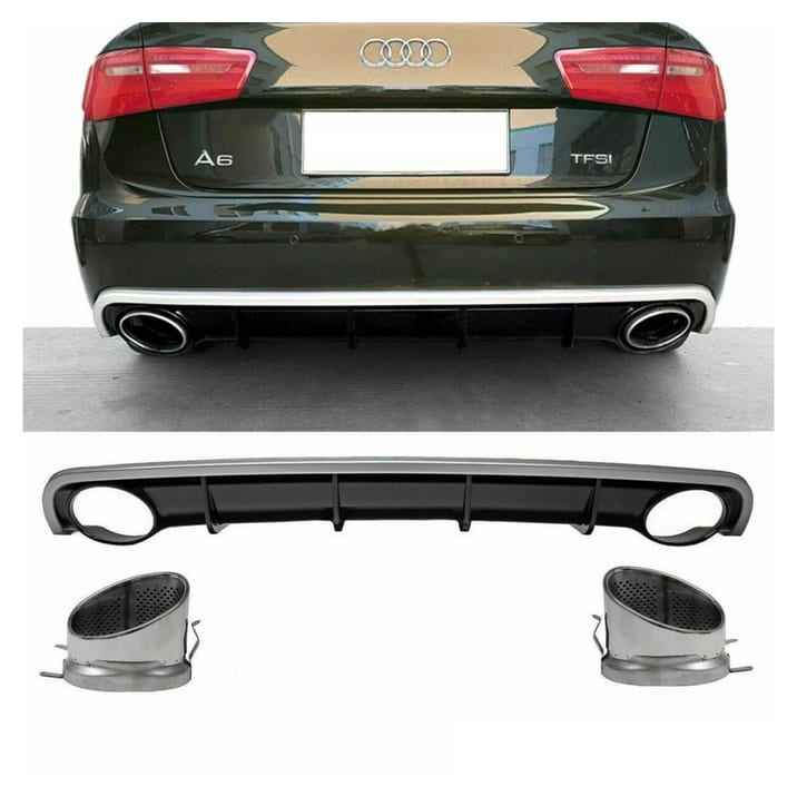 Dyfuzor Audi A6 C7 Tył z końcówkami