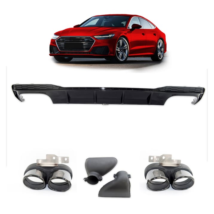 Dyfuzor Audi A7 C8 Tył z końcówkami