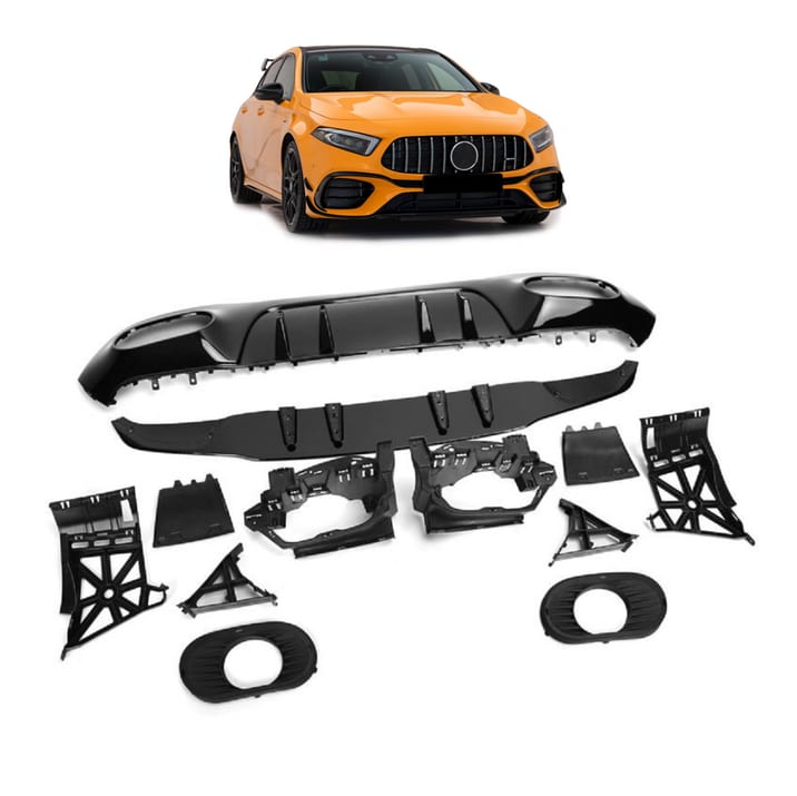 Dyfuzor Mercedes-Benz A W177 Tył Gloss Black