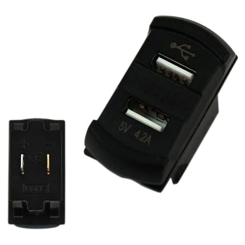 Gniazdo 12/24V 2xUSB (4.2A) Volt