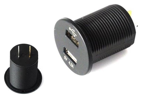Gniazdo 12/24V 2xUSB 4,2A