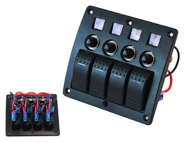 Przełącznik ON-OFFx4,BA 2x5A 1x10A 1x15A