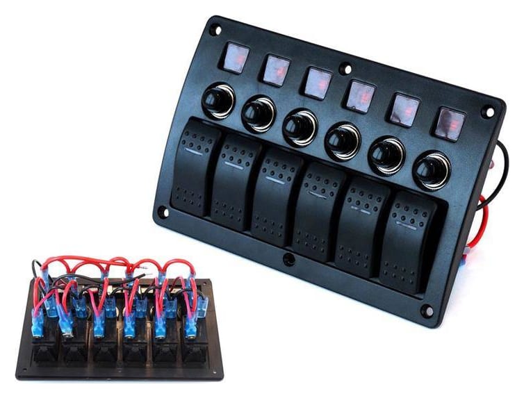 Przełącznik ON-OFFx6,BA 3x5A 2x10A 1x15A