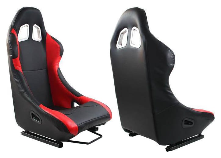 Fotel sportowy MONZA RACE PLUS Skóra Czerwony