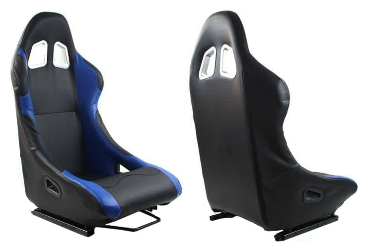 Fotel sportowy MONZA RACE PLUS Skóra Niebieski