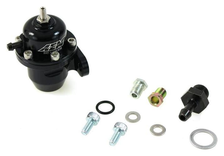 Regulator ciśnienia paliwa AEM Electronics 1000HP 1.5-4 Bar AN6 Czarny