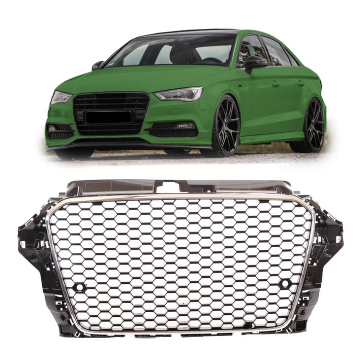 Grill Audi A3 8V Chrome & Black PDC