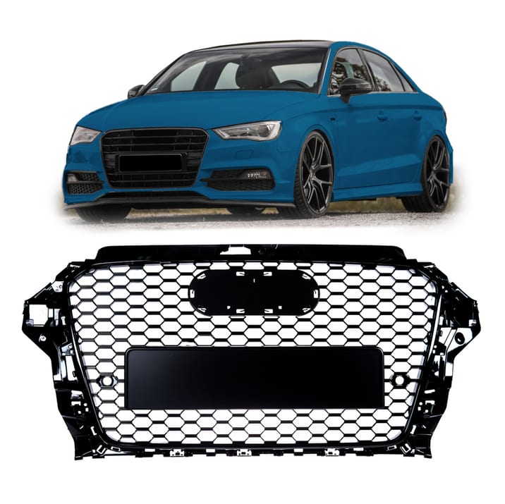 Grill Audi A3 8V Gloss Black PDC