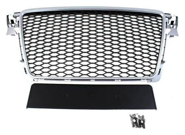 Grill Audi A4 B8 RS-Style Silver-Black PDC