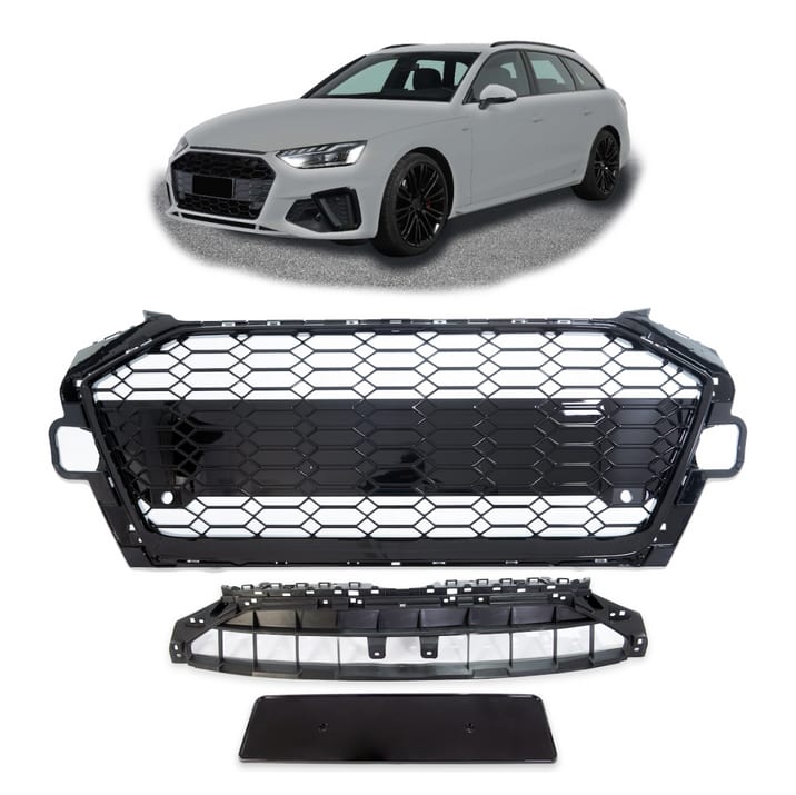 Grill Audi A4 B9 Facelift Gloss Black