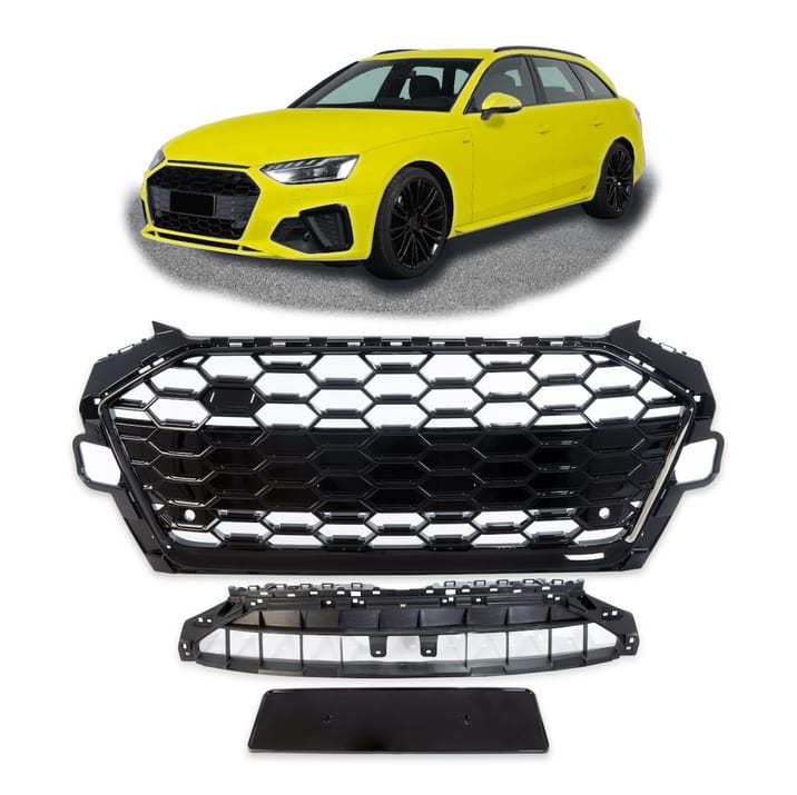 Grill Audi A4 B9 Facelift Gloss Black