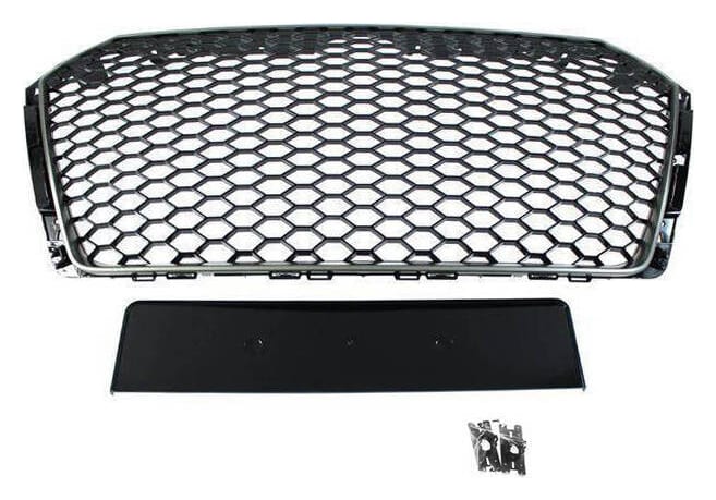 Grill Audi A4 B9 RS-Style Satin Black PDC
