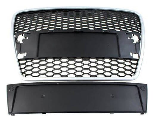 Grill Audi A6 C6 RS-Style Silver-Black