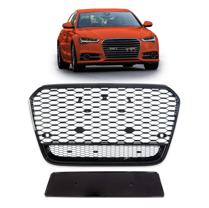 Grill Audi A6 C7 Facelift Gloss Black