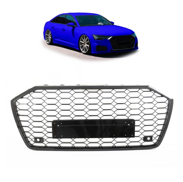 Grill Audi A6 C8 Gloss Black
