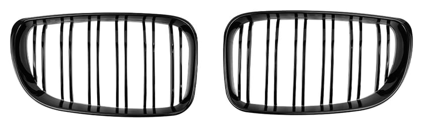 Grill BMW 1 E81 E87 podwójne żeberka Gloss Black