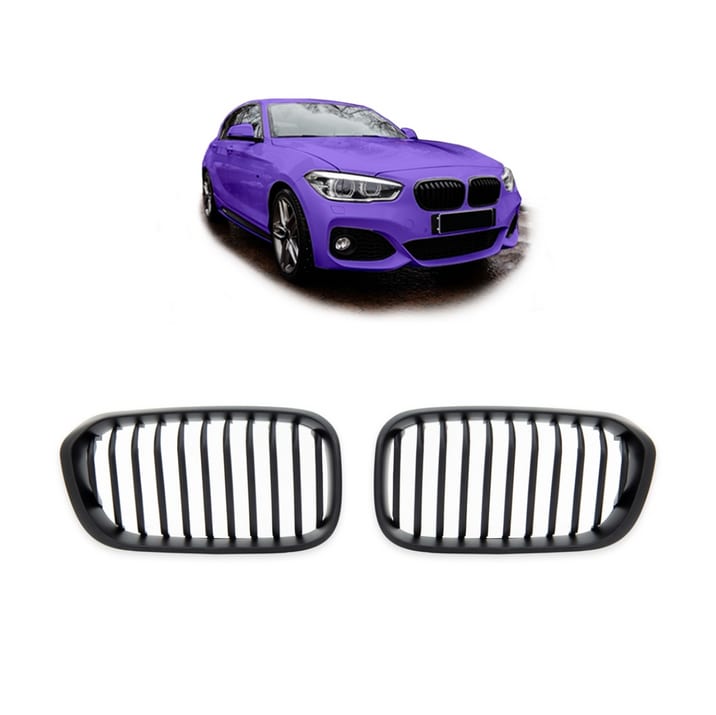Grill BMW 1 F20 F21 Facelift pojedyncze żeberka Matt Black