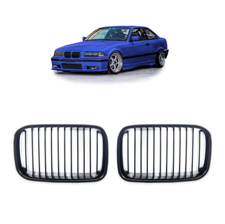 Grill BMW 3 E36 Compact pojedyncze żeberka Gloss Black