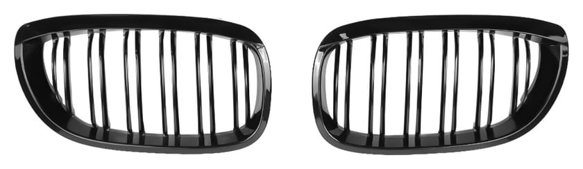 Grill BMW 3 E46 podwójne żeberka Gloss Black