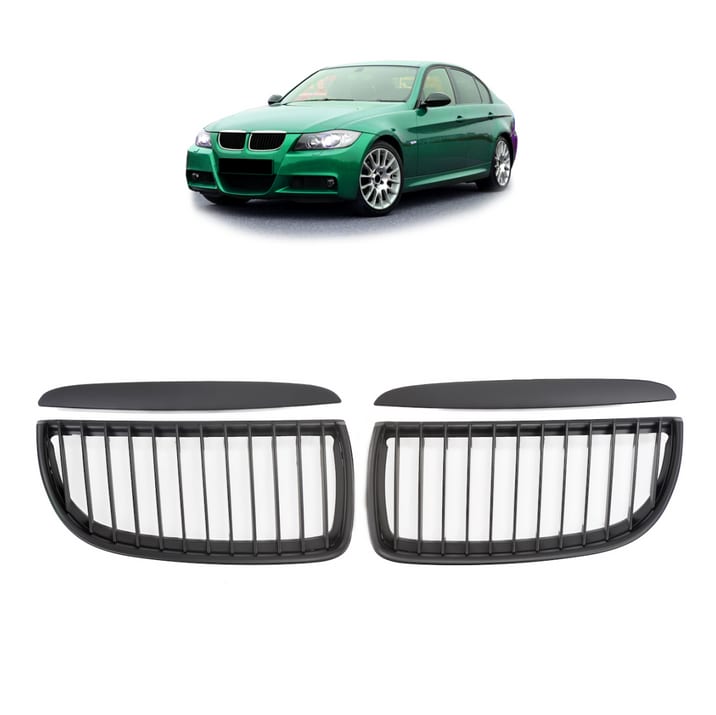 Grill BMW 3 E90 E91 pojedyncze żeberka Matt Black