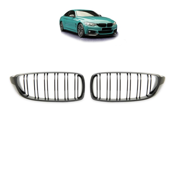 Grill BMW 4 F32 F82 F33 F83 F36 podwójne żeberka Carbon Look