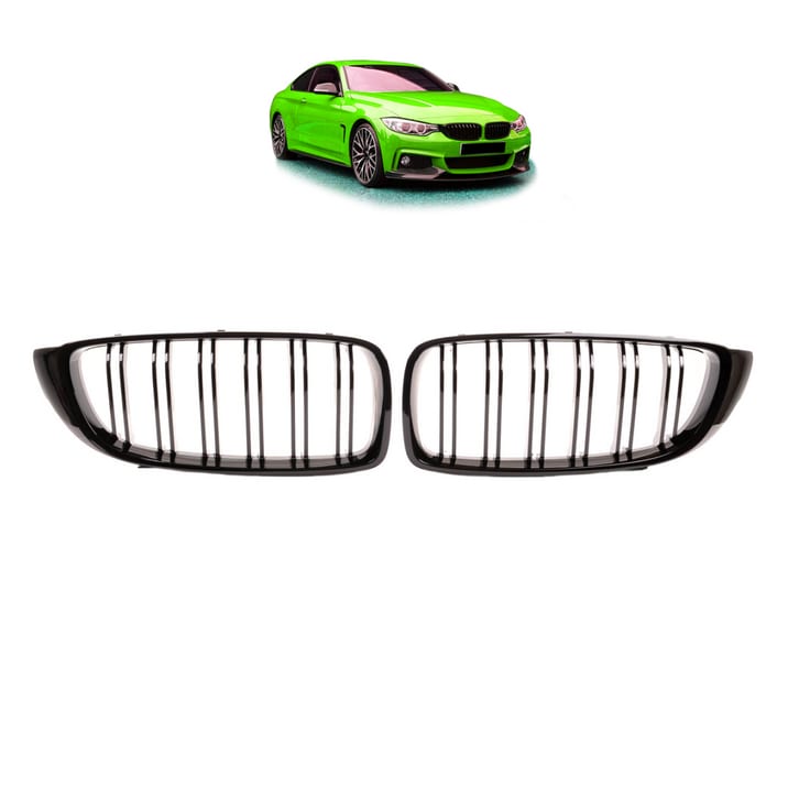 Grill BMW 4 F32 F82 F33 F83 F36 podwójne żeberka Gloss Black