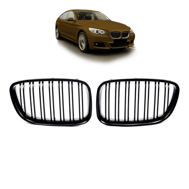 Grill BMW 5 F07 podwójne żeberka Matt Black