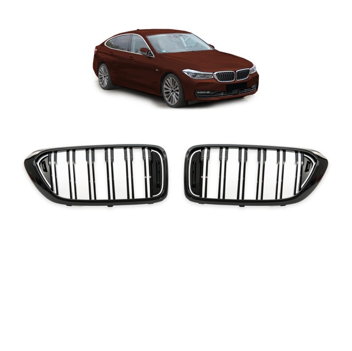 Grill BMW 6 G32 podwójne żeberka Gloss Black