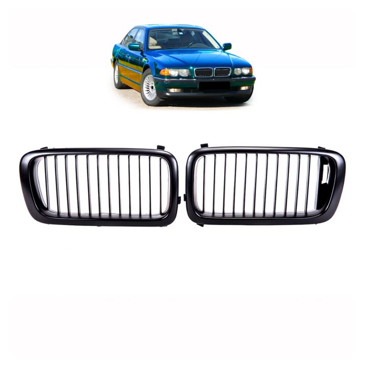 Grill BMW 7 E38 pojedyncze żeberka Matt Black