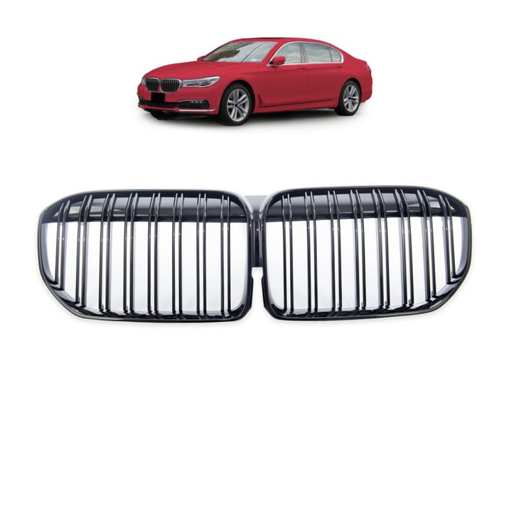 Grill BMW 7 G11 G12 Facelift podwójne żeberka Gloss Black