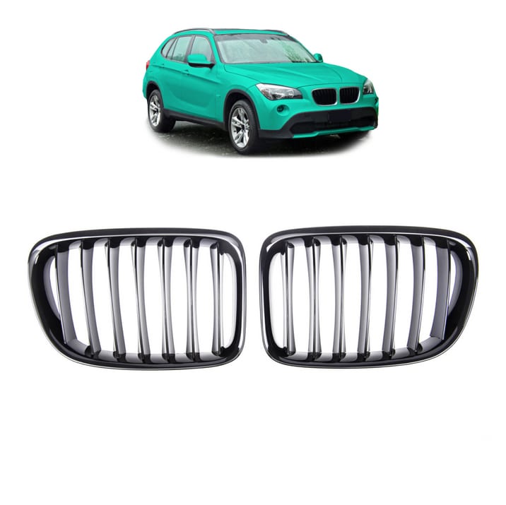 Grill BMW X1 E84 pojedyncze żeberka Gloss Black